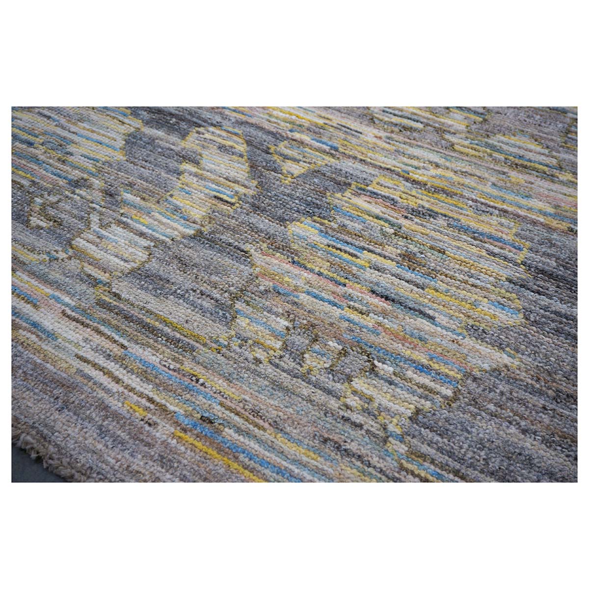 21st Century Turkish Oushak 13X19 Gold, Slate Blue & Charcoal Handmade Area Rug #1144105 image 4
