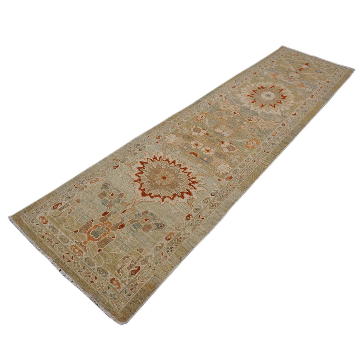 Sultanabad Master 3x12 Khaki, Slate, & Rust Hall Runner #1142113 image 4