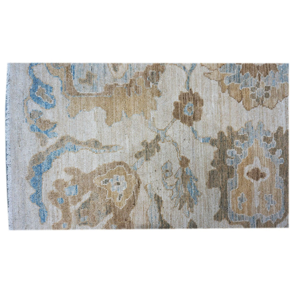 Persian Sultanabad 10x14 Ivory & Tan Handmade Area Rug #1141111 image 6