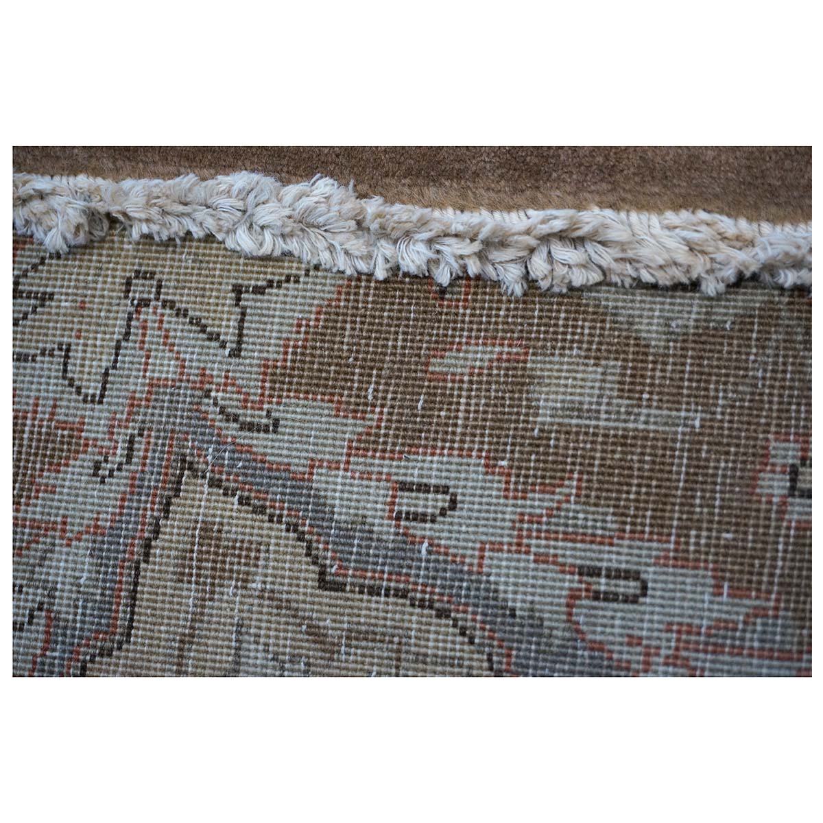 Antique Persian Tabriz 13X20 Brown & Salmon Oversized Area Rug #9902107 image 18