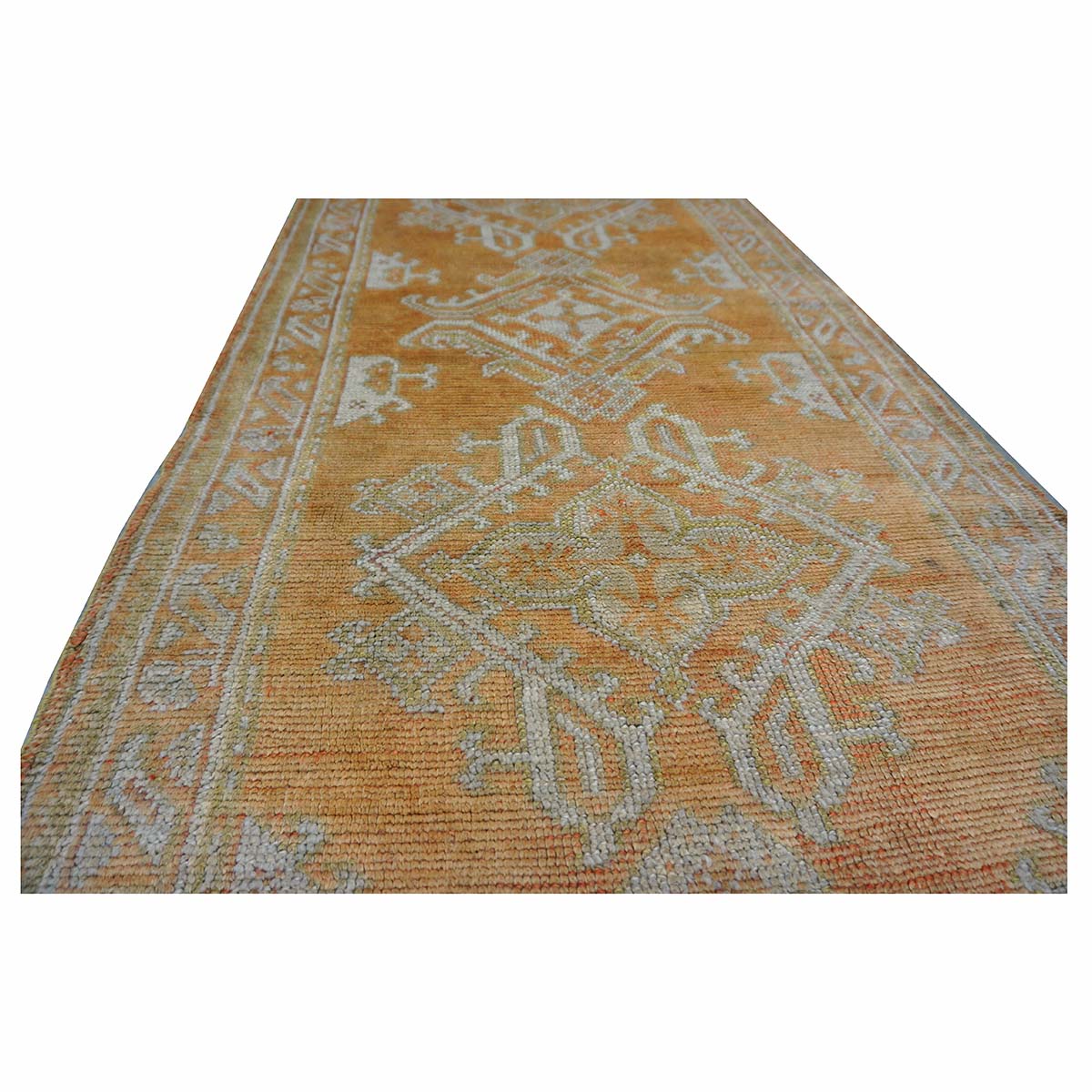 21st Century Turkish Oushak 3X11 Golden Beige & Khaki Handmade Area Rug #1140253 image 3