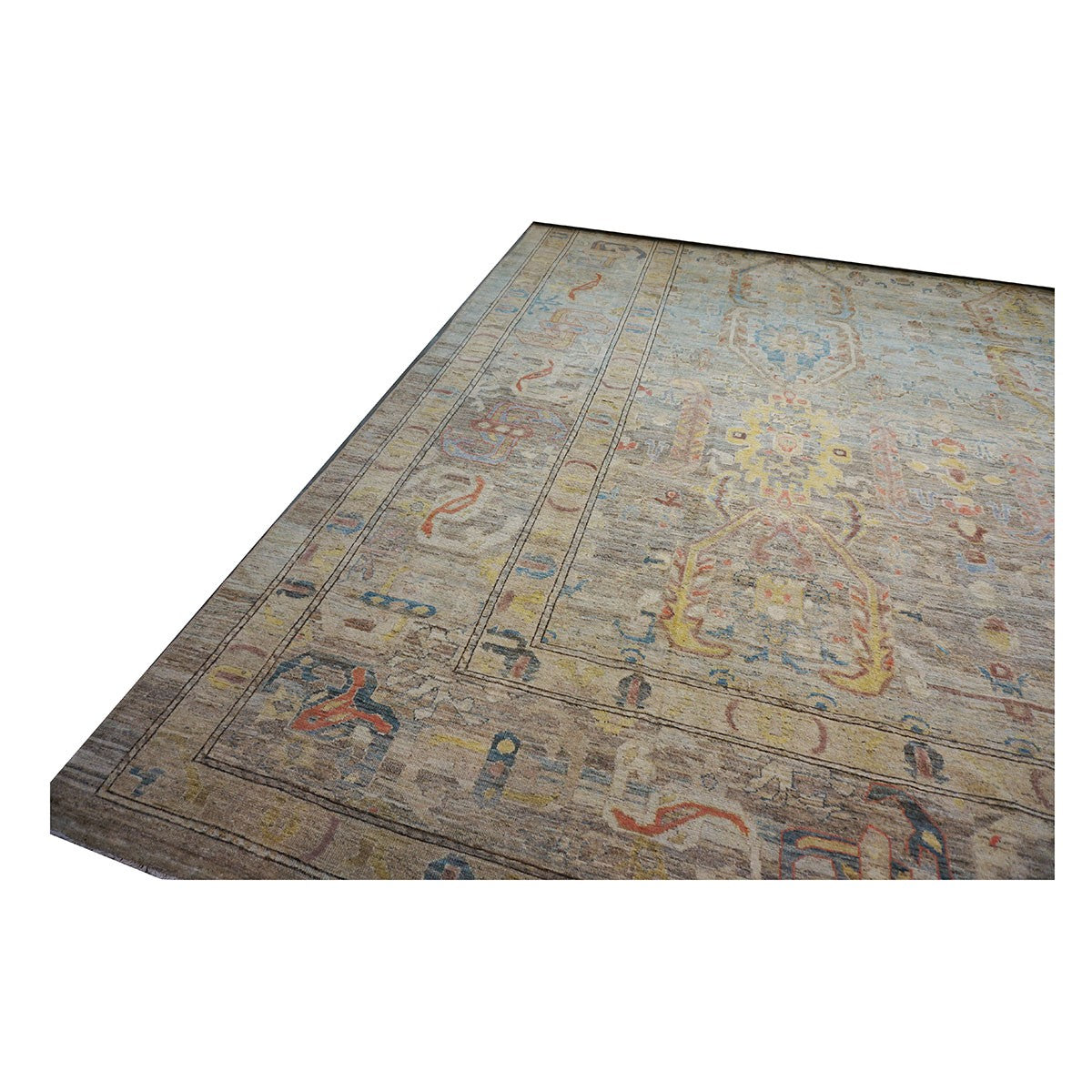 Mansion-Sized 21st Century Sultanabad Master 19x33 Light Blue Handmade Area Rug #1144122 image 14