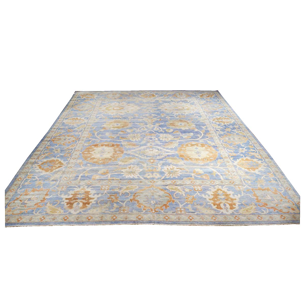 21st Century Sultanabad 12x15 Blue Handmade Area Rug #1143366 image 1