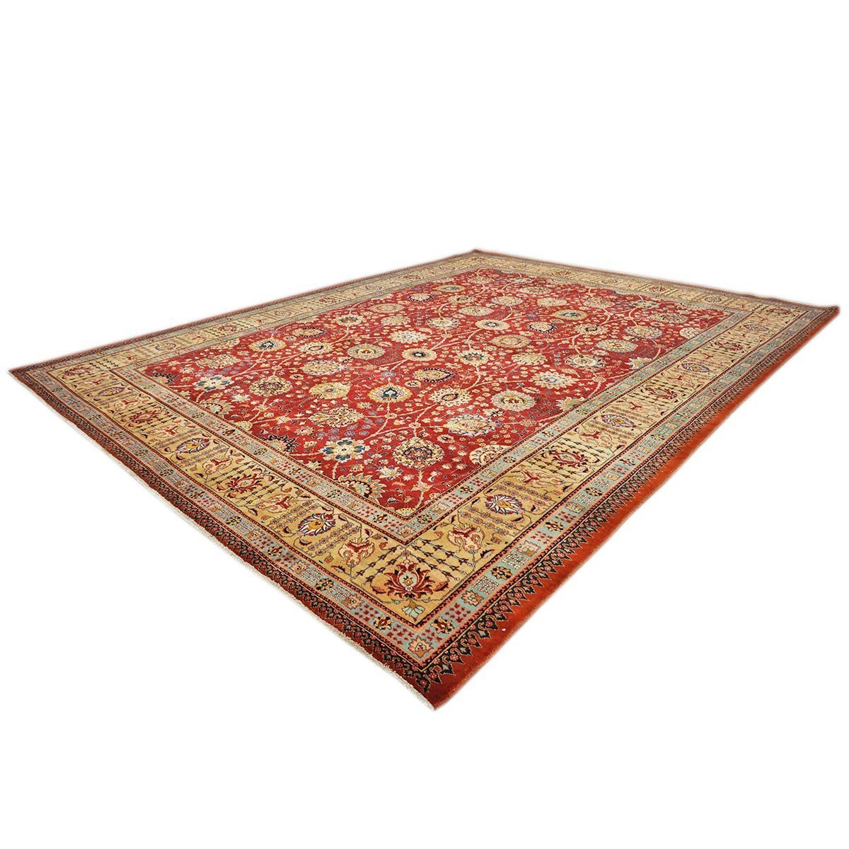 Antique Persian Tabriz Pahlavi 10X13 Red Area Rug #1142546 image 2