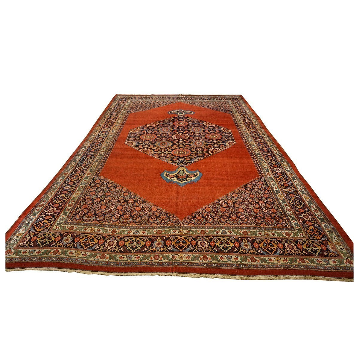 Antique Persian Bijar 12X20 Red Oversize Area Rug #1141300 image 1