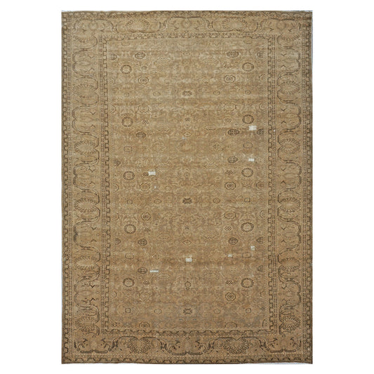 Antique Distressed Persian Malayer 9x12 Brown and Tan #1140267 image 0