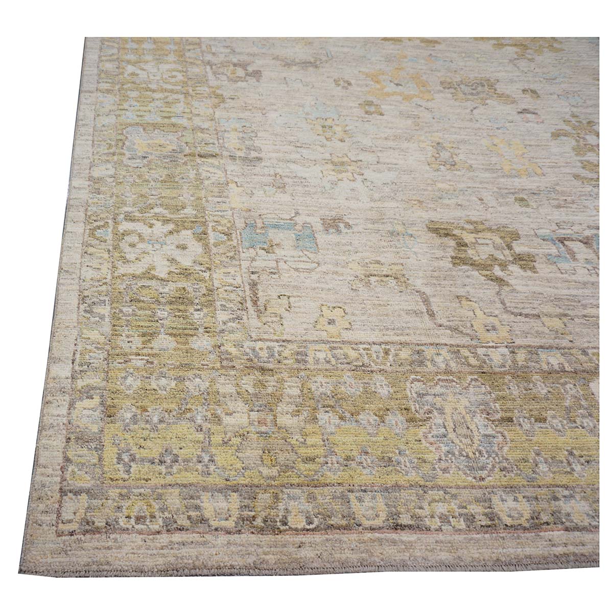 21st Century Turkish Oushak 10X13 Ivory, & Khaki Handmade Area Rug #1144096 image 10