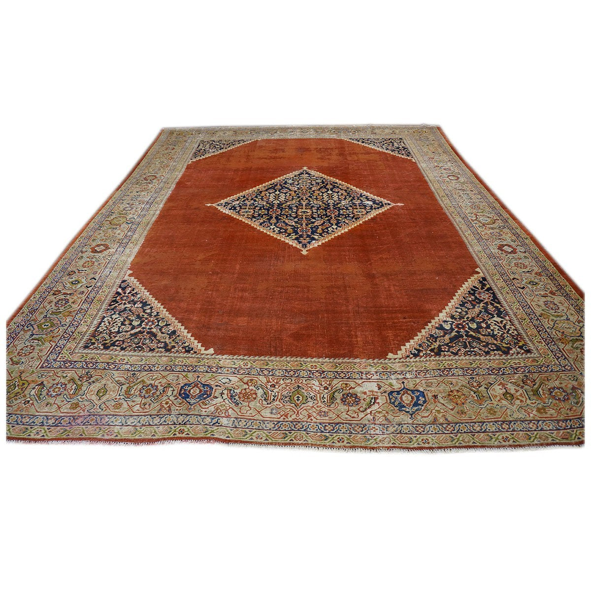 Antique Persian Sultanabad 10X13 Red Area Rug #9902795 image 2