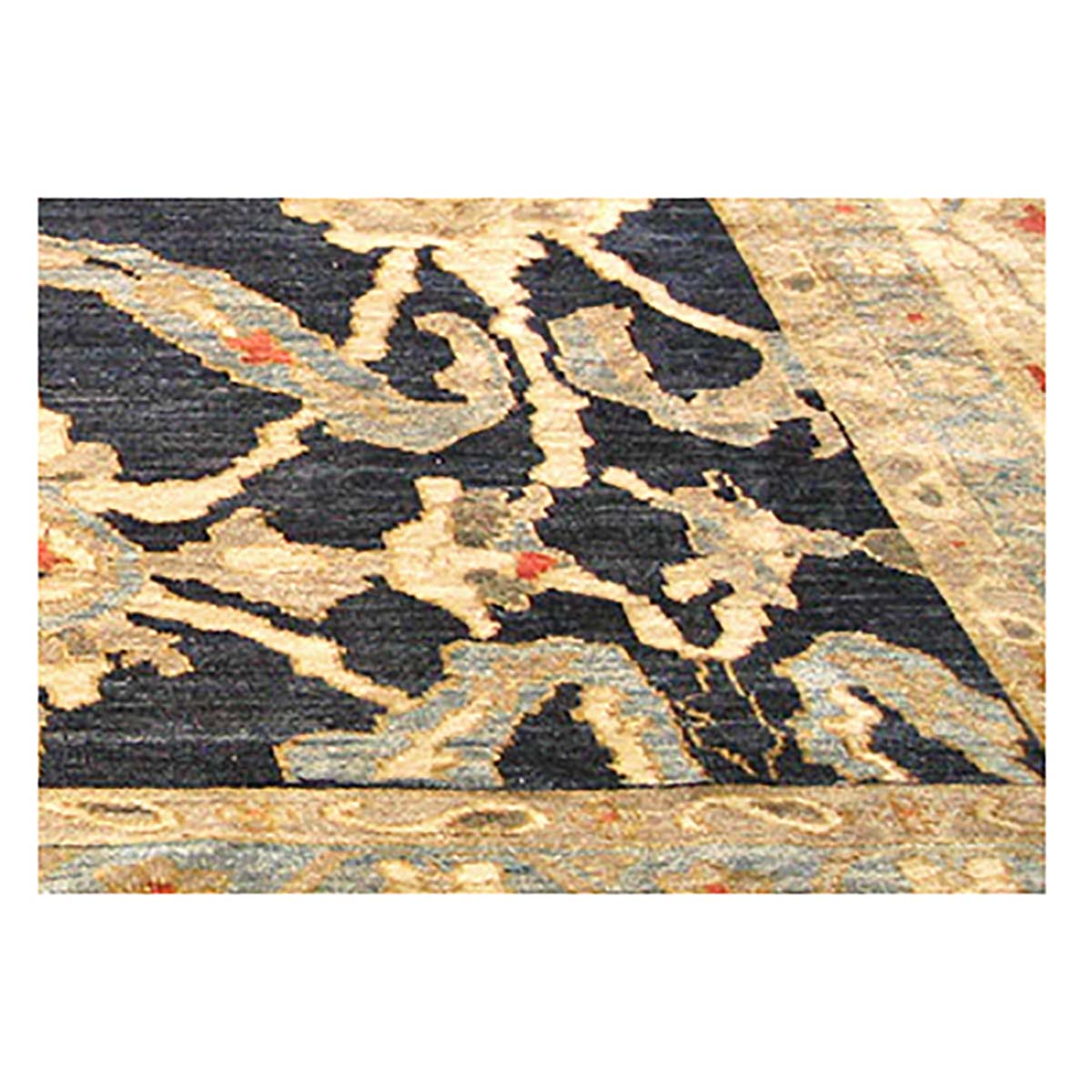 Persian Sultanabad 12x16 Navy Blue & Ivory Area Rug #1140581 image 4