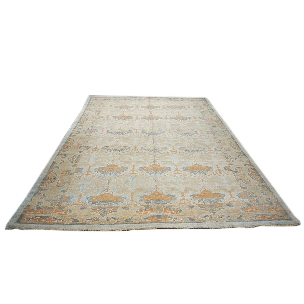 21st Century William Morris Donegal 9X12 Light Blue and Orange Area Rug #1140032 image 1