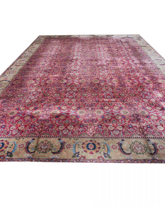 20th Century Palace sized Antique Laristan Wool Handmade Rug 26x42 image 0