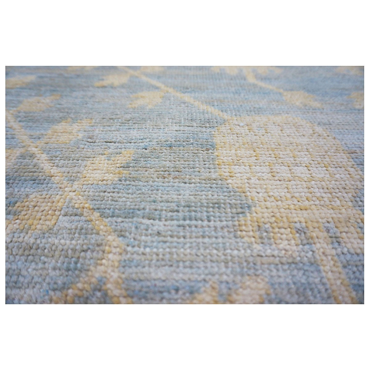Afghan Khotan 11X14 Ivory & Blue Handmade Area Rug #1142201 image 8
