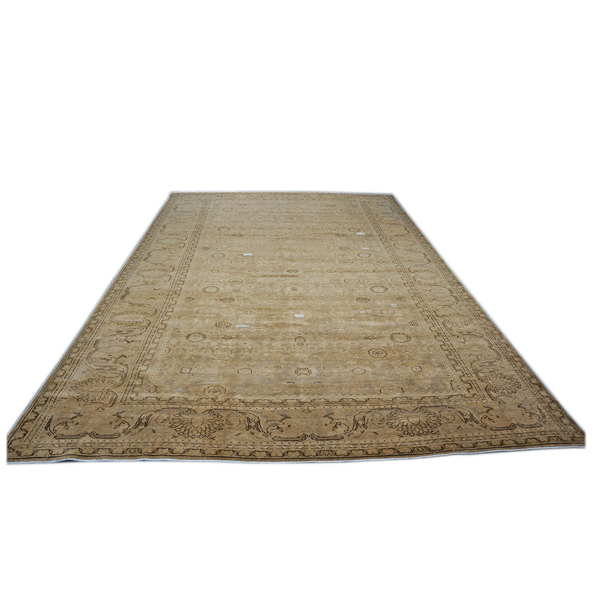 Antique Distressed Persian Malayer 9x12 Brown and Tan #1140267 image 1