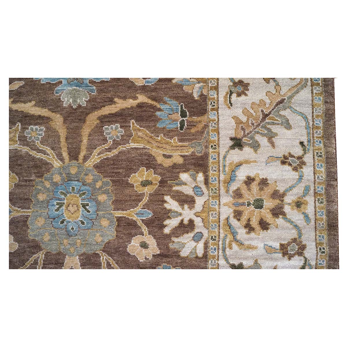 21st Century Sultanabad 6x9 Brown & Ivory Handmade Area Rug #1143352 image 4
