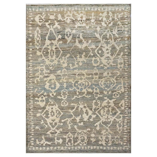 21st Century Turkish Oushak 8X12 Gray, Ivory & Charcoal  Handmade Area Rug #1144090 image 0