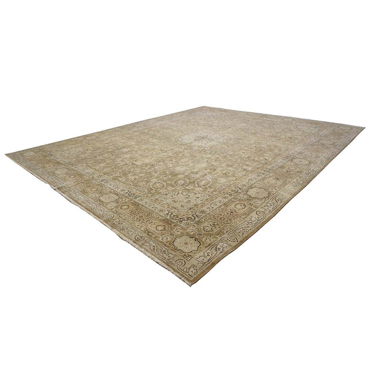 Antique Persian Tabriz 10X13 Brown and Tan Area Rug #9902389 image 6