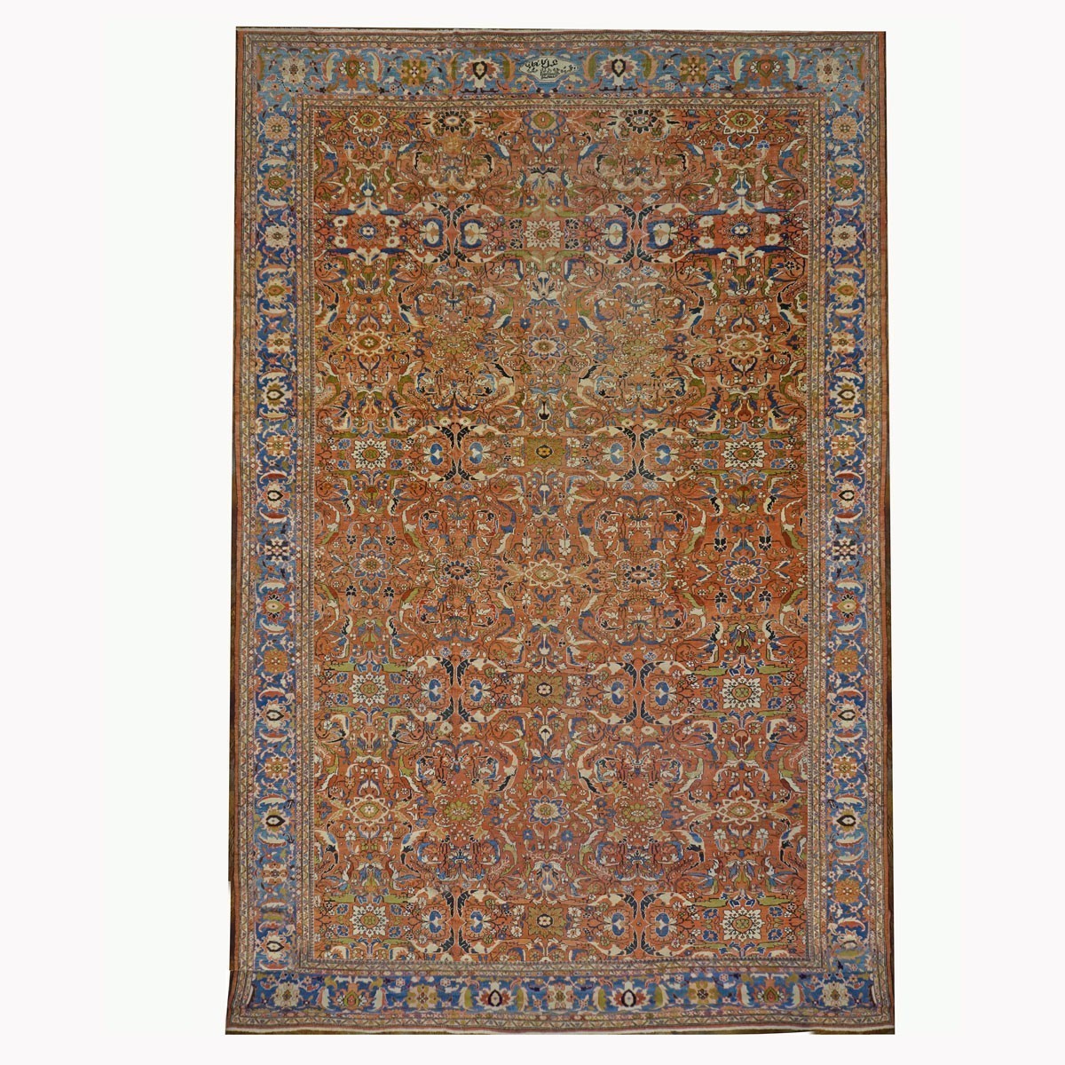 Antique Persian Sultanabad 13X24 Palace Sized Rust Rug #1140200 image 3