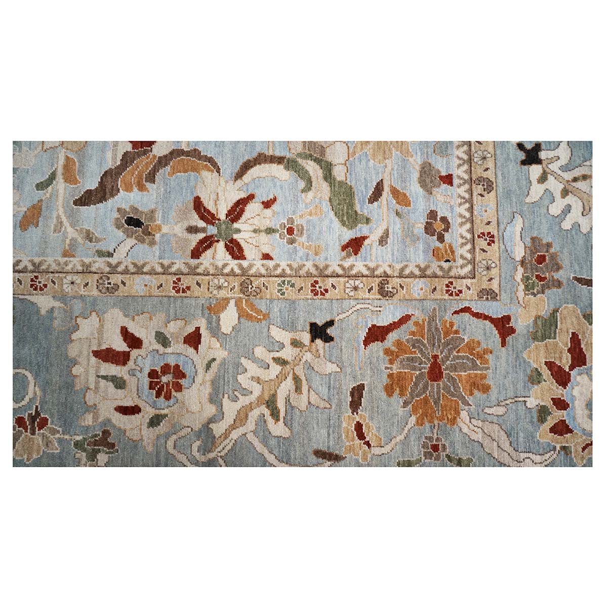 21st Century Sultanabad 9x13 Slate & Tan Handmade Area Rug #1143361 image 3