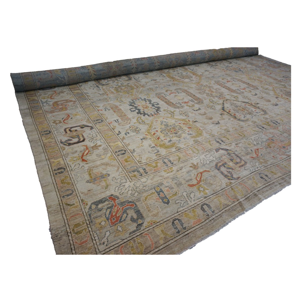 Mansion-Sized 21st Century Sultanabad Master 19x33 Light Blue Handmade Area Rug #1144122 image 10