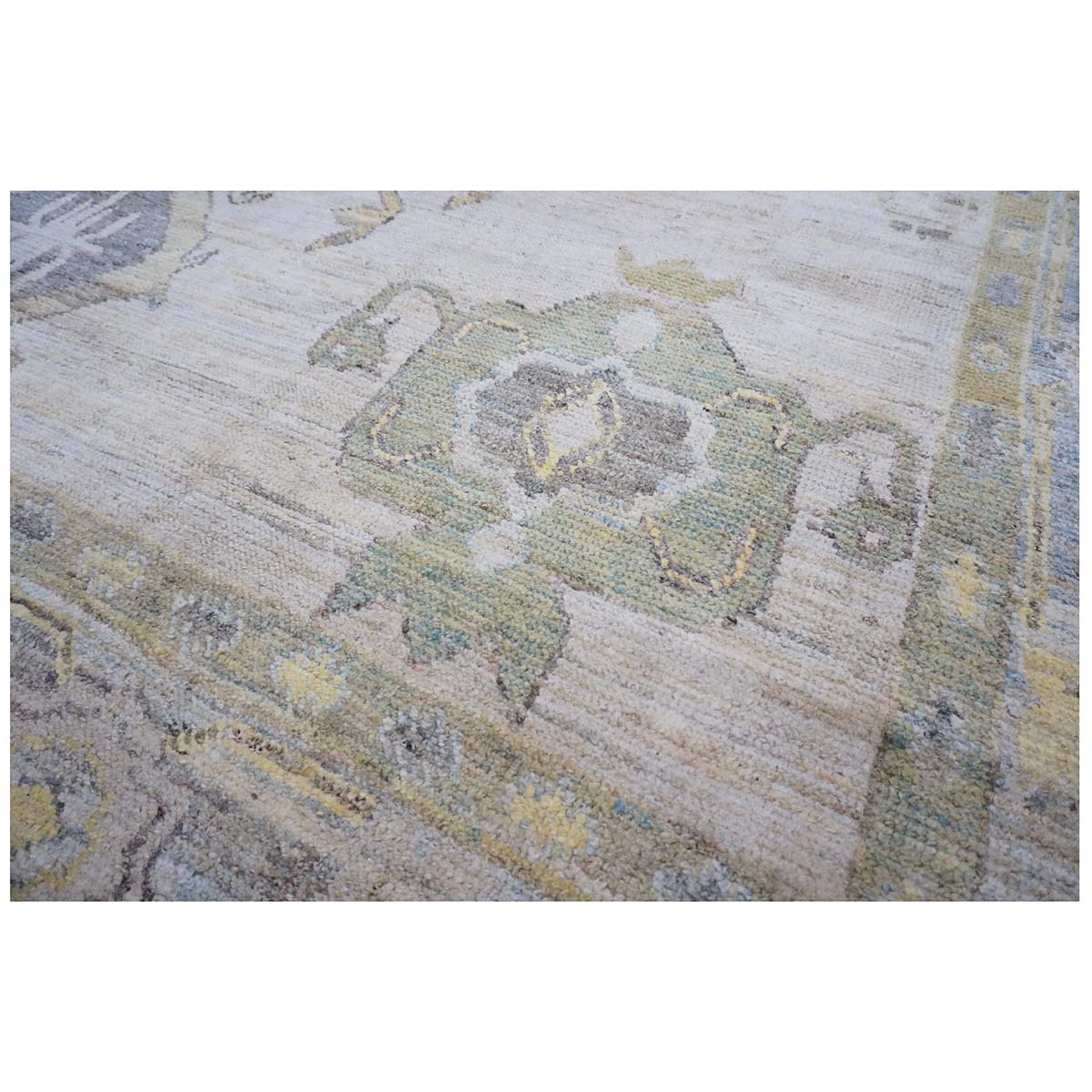 21st Century Turkish Oushak 9X13 Gold, Gray & Ivory Handmade Area Rug #1144138 image 4