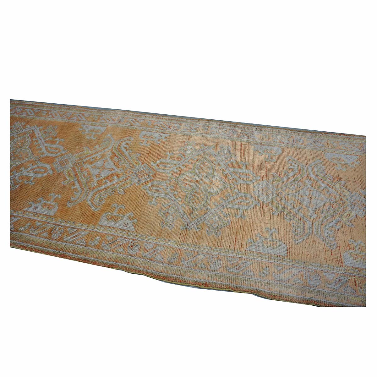 21st Century Turkish Oushak 3X11 Golden Beige & Khaki Handmade Area Rug #1140253 image 9