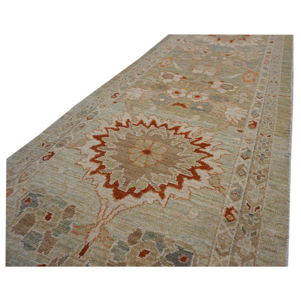 Sultanabad Master 3x12 Khaki, Slate, & Rust Hall Runner #1142113 image 3