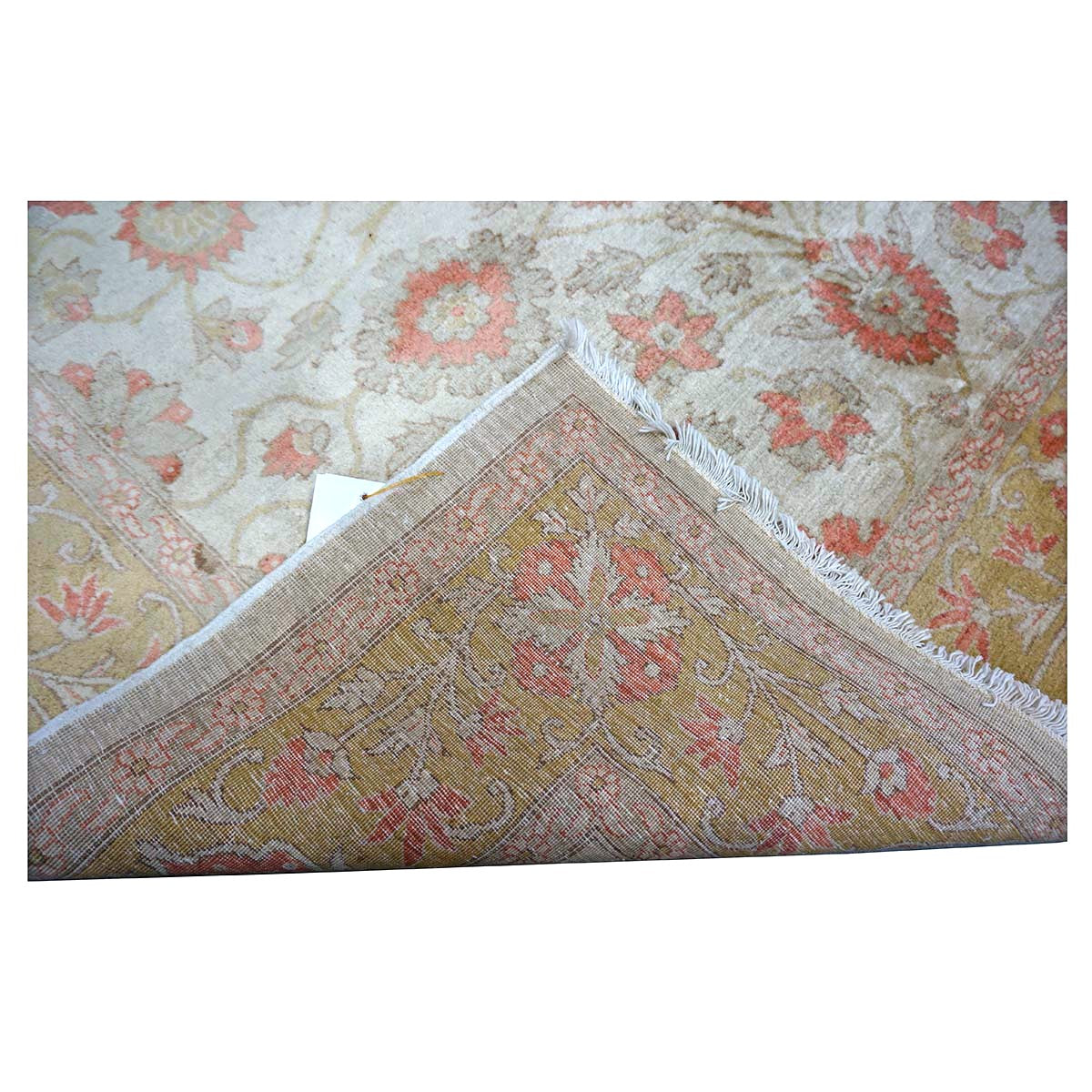 Persian Tabriz Haji Jalili Wool 6x8 Ivory, Orange & Camel Handmade Area Rug #9902200