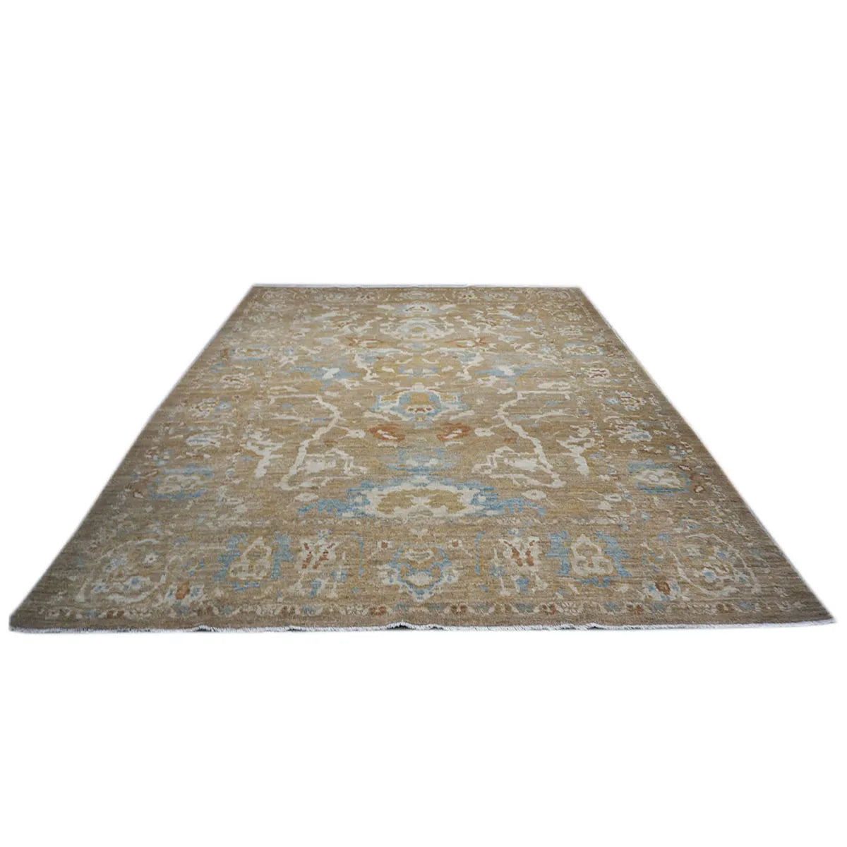 Persian Sultanabad 9x12 Brown & Ivory Handmade Area Rug #1141440 image 2