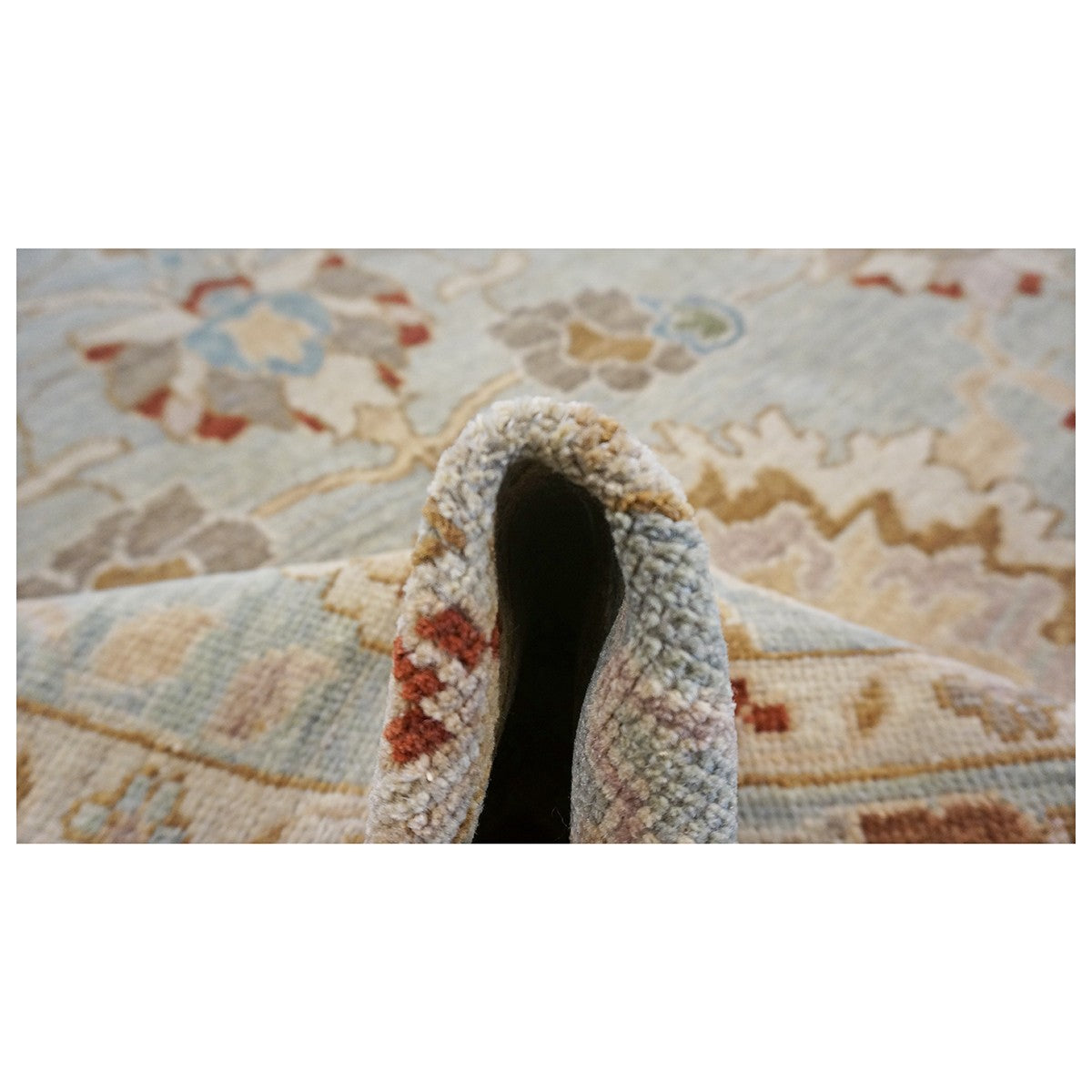 Sultanabad 9X12 Slate, Ivory, Blue, Red Handmade Area Rug #1143280 image 5