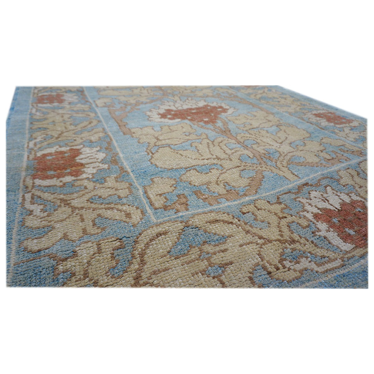 William Morris Donegal Carpet Light Blue and Rust 4x6 area rug #1140366 image 3
