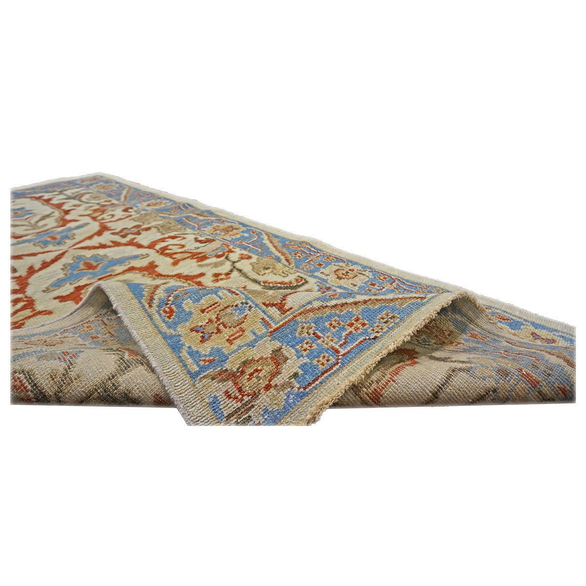 Sultanabad Master 3x6 Ivory, Blue, & Red Runner Rug #1143761 image 5