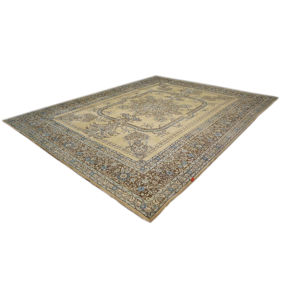 Vinatge Persian Tabriz 9X12 Tan Area Rug #9902951 image 2