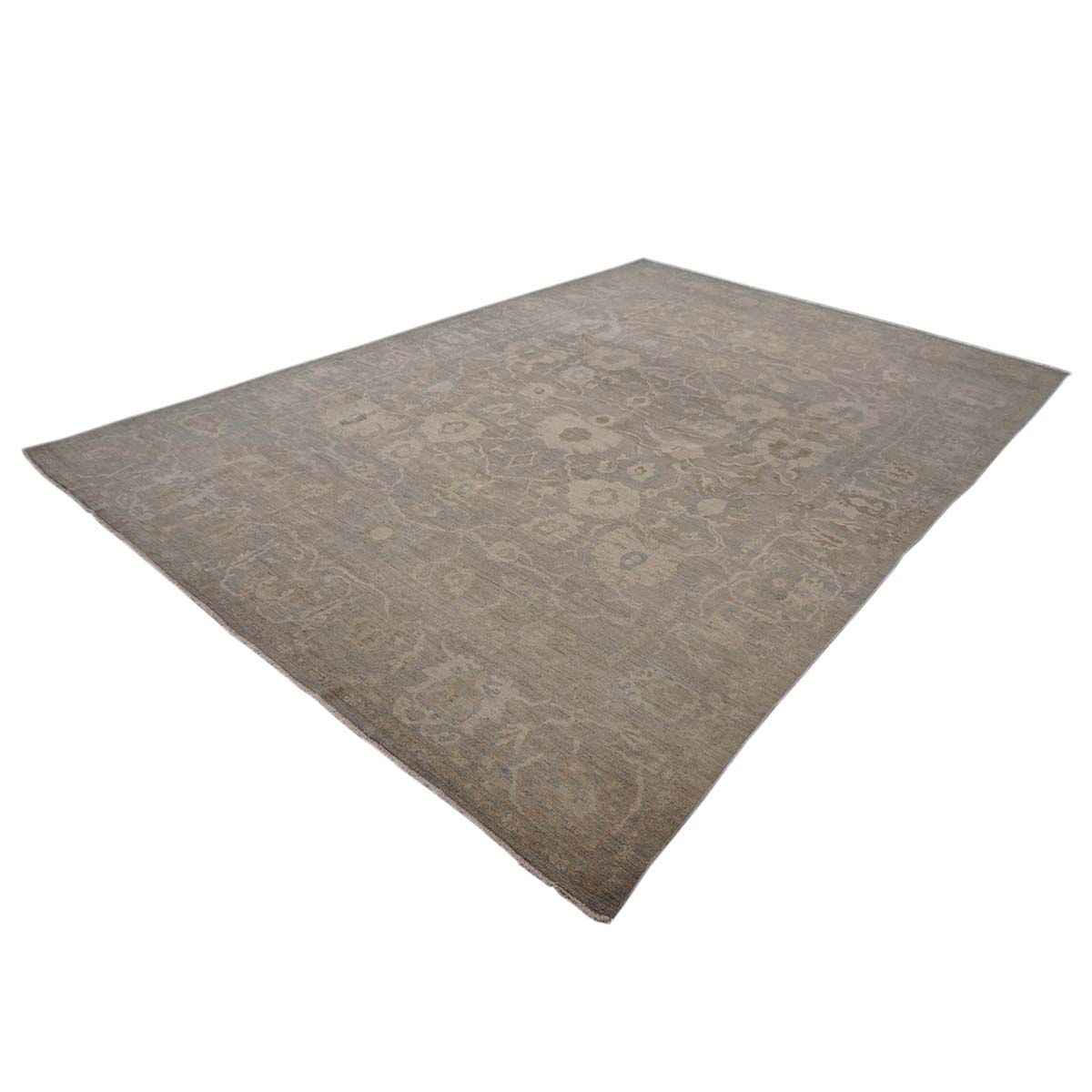 Persian Sultanabad 10x14 Slate Blue & Tan #1142972 image 6