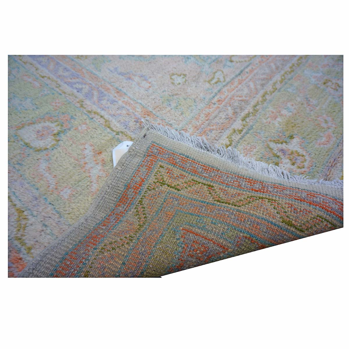 Antique Turkish Oushak 10X13 Olive, Ivory, & Light Red Handmade Area Rug #1144268 image 14