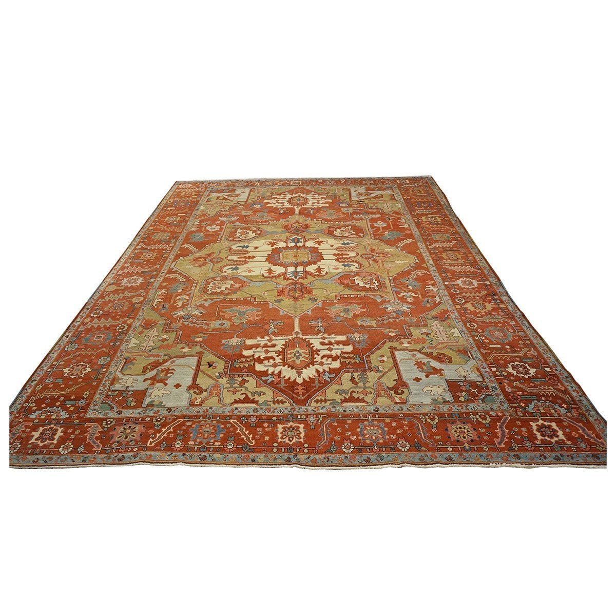 Antique Persian Serapi 12X15 Rust Area Rug #1140173 image 1
