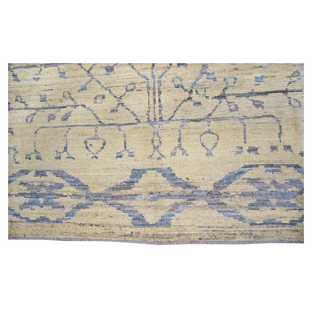 21st Century Turkish Oushak 8x12 Yellow, Blue, & Charcoal Area Rug #1144071 image 6