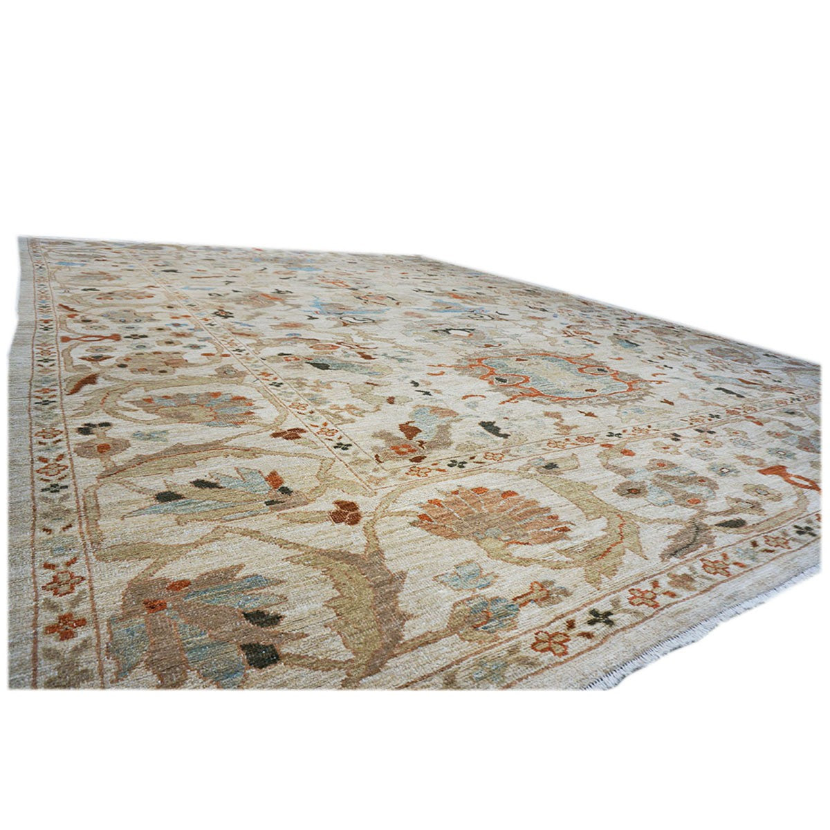 Persian Sultanabad 10x14 Ivory & Tan Area Rug #1142046 image 6