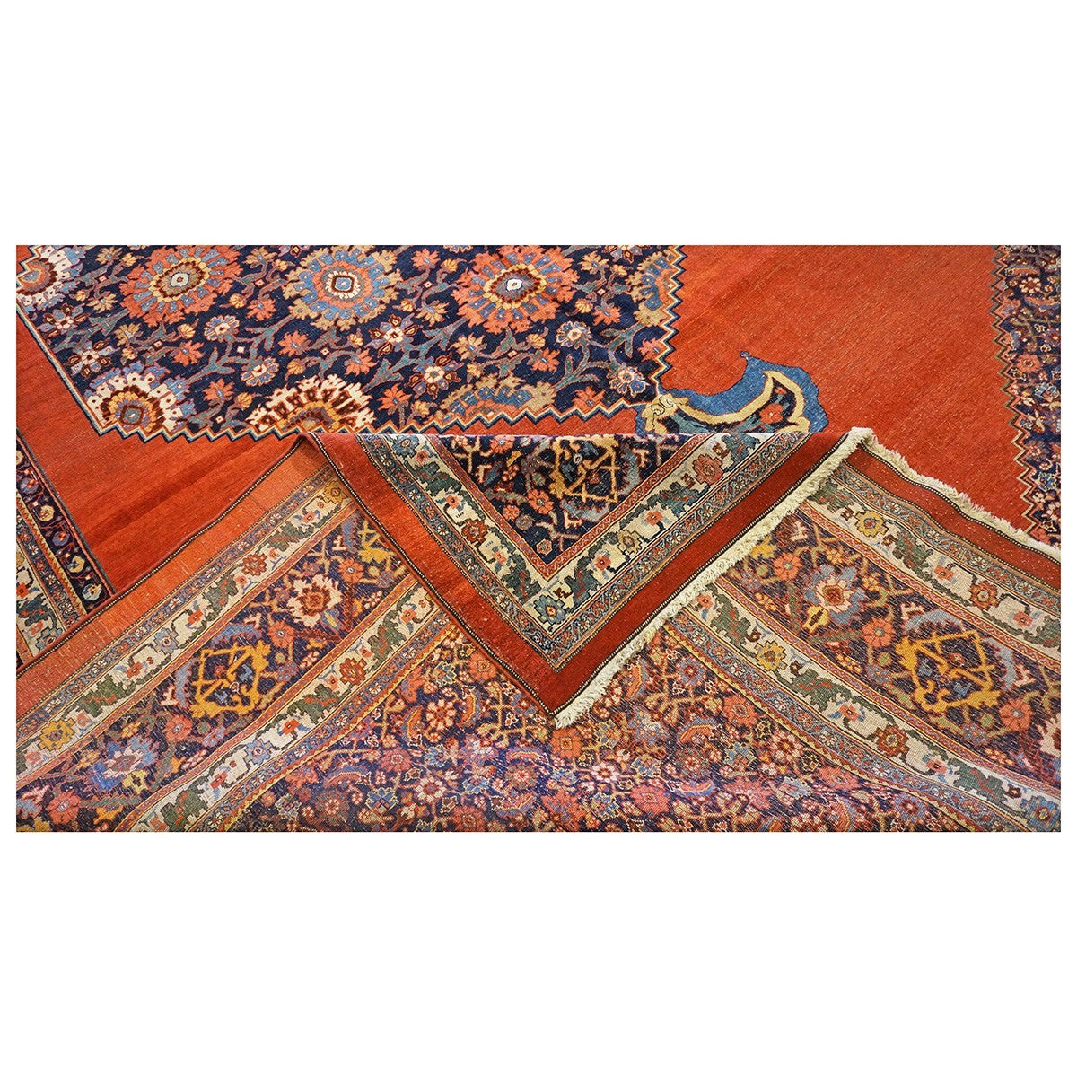 Antique Persian Bijar 12X20 Red Oversize Area Rug #1141300 image 5