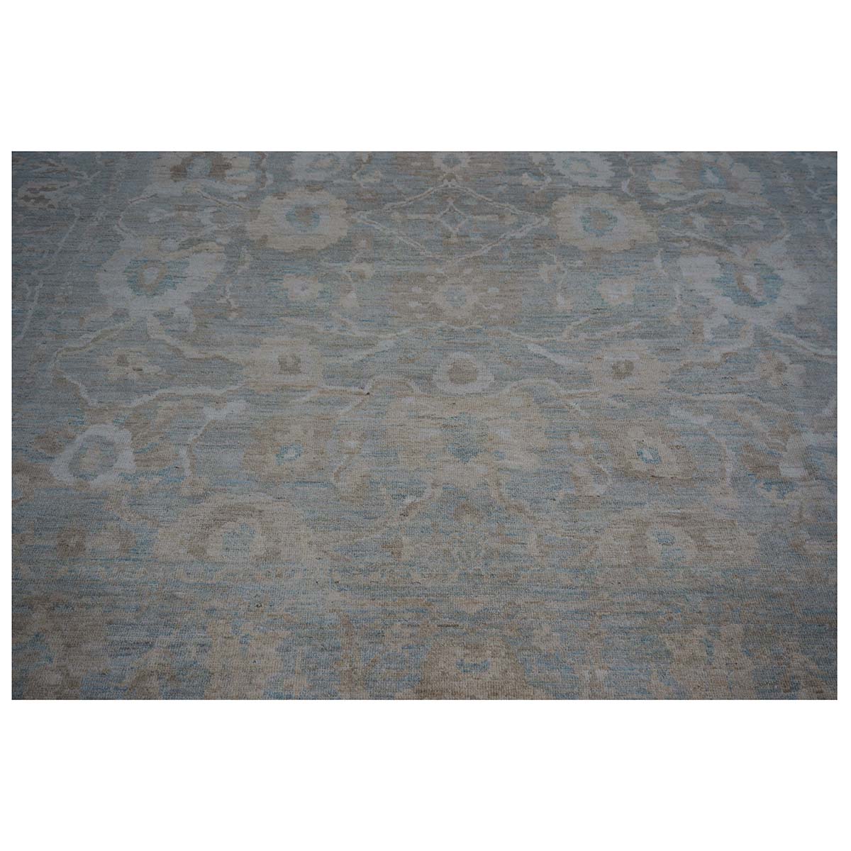 Persian Sultanabad 10x14 Slate Blue & Tan #1142972 image 8