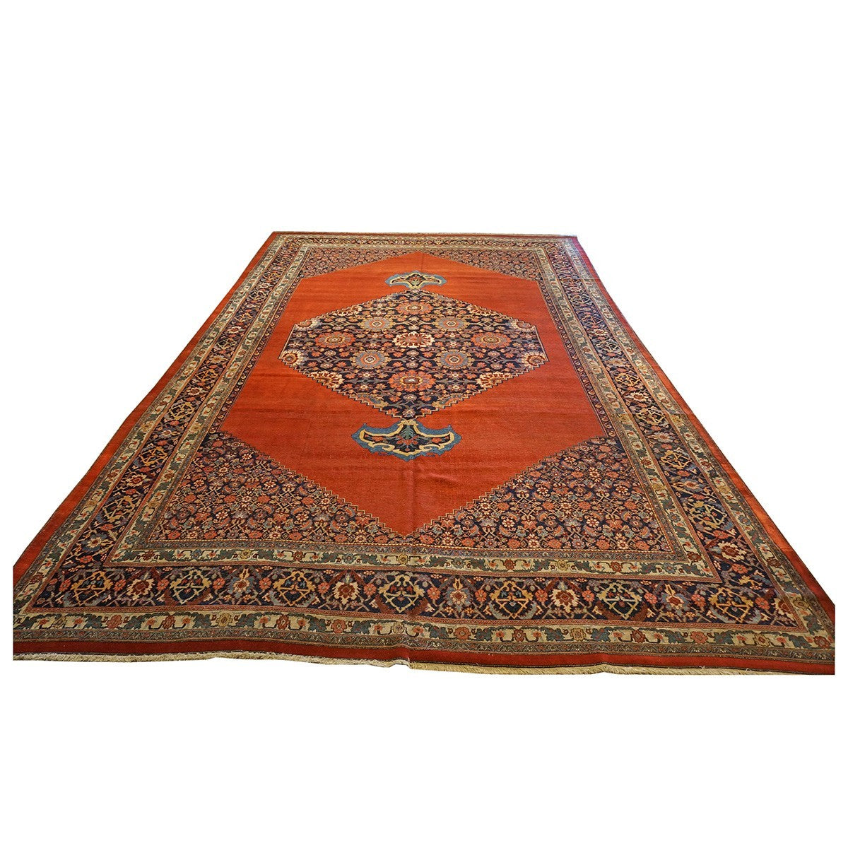 Antique Persian Bijar 12X20 Red Oversize Area Rug #1141300 image 2