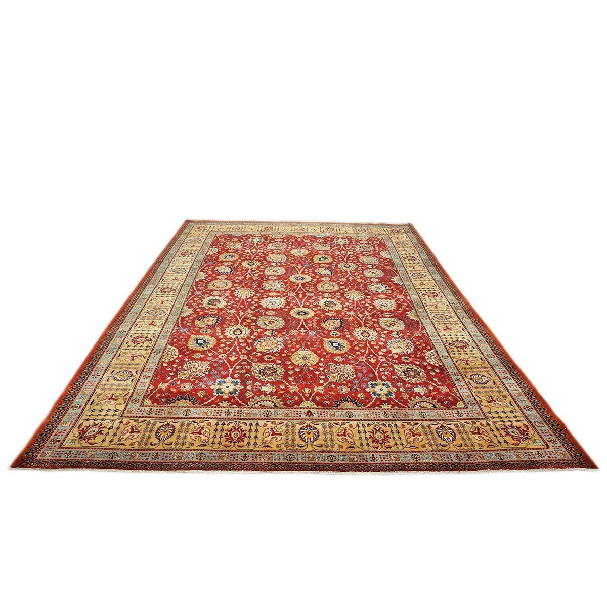Antique Persian Tabriz Pahlavi 10X13 Red Area Rug #1142546 image 1