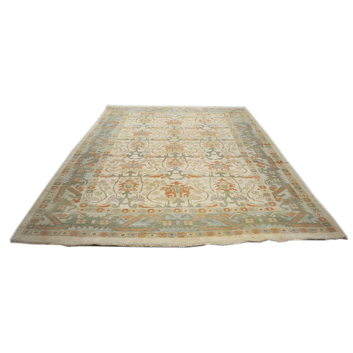 21st Century William Morris Donegal Carpet 10X13 Tan and Blue #1140172 image 2