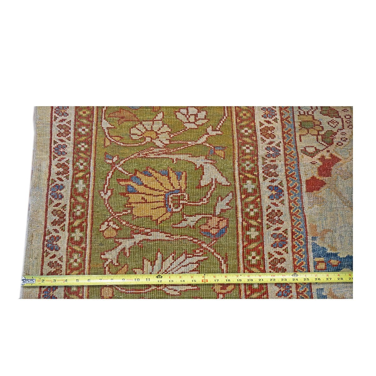 19th Century Antique Sultanabad Soft Green and Blues  Oversized Persian Rug #1140516 image 6