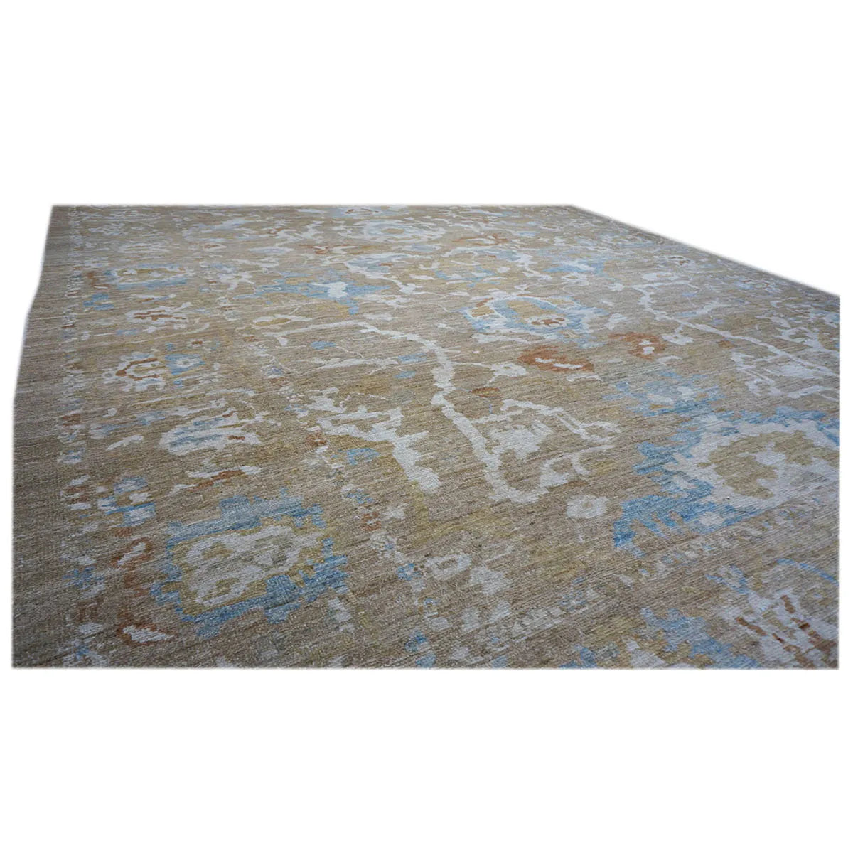 Persian Sultanabad 9x12 Brown & Ivory Handmade Area Rug #1141440 image 3