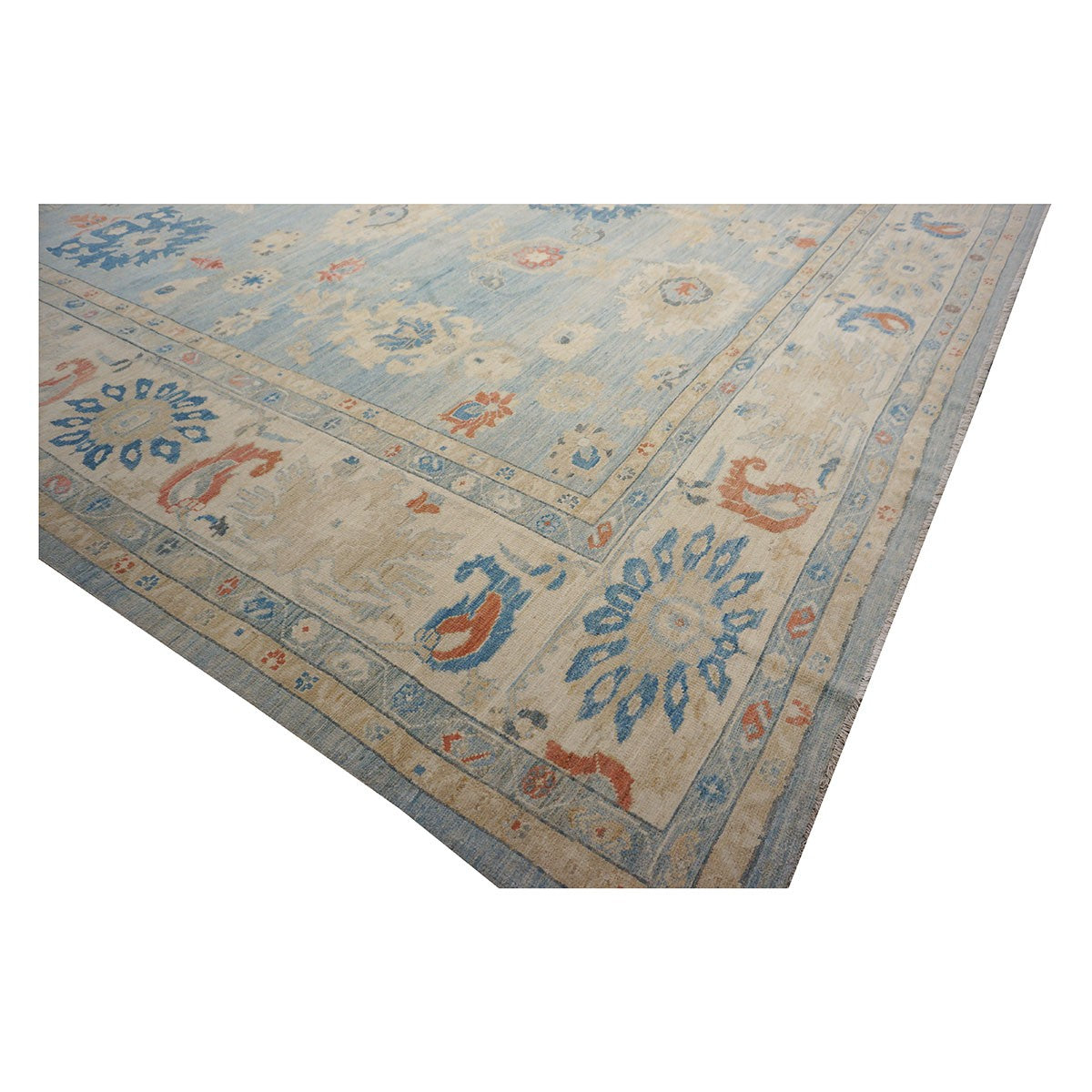 21st Century Sultanabad Master 15x18 Light Blue Handmade Area Rug #1144185 image 10