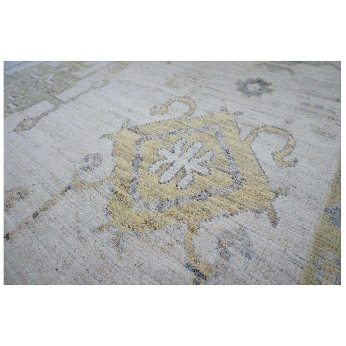 21st Century Turkish Oushak 9X13 Gold, Gray & Ivory Handmade Area Rug #1144138 image 3