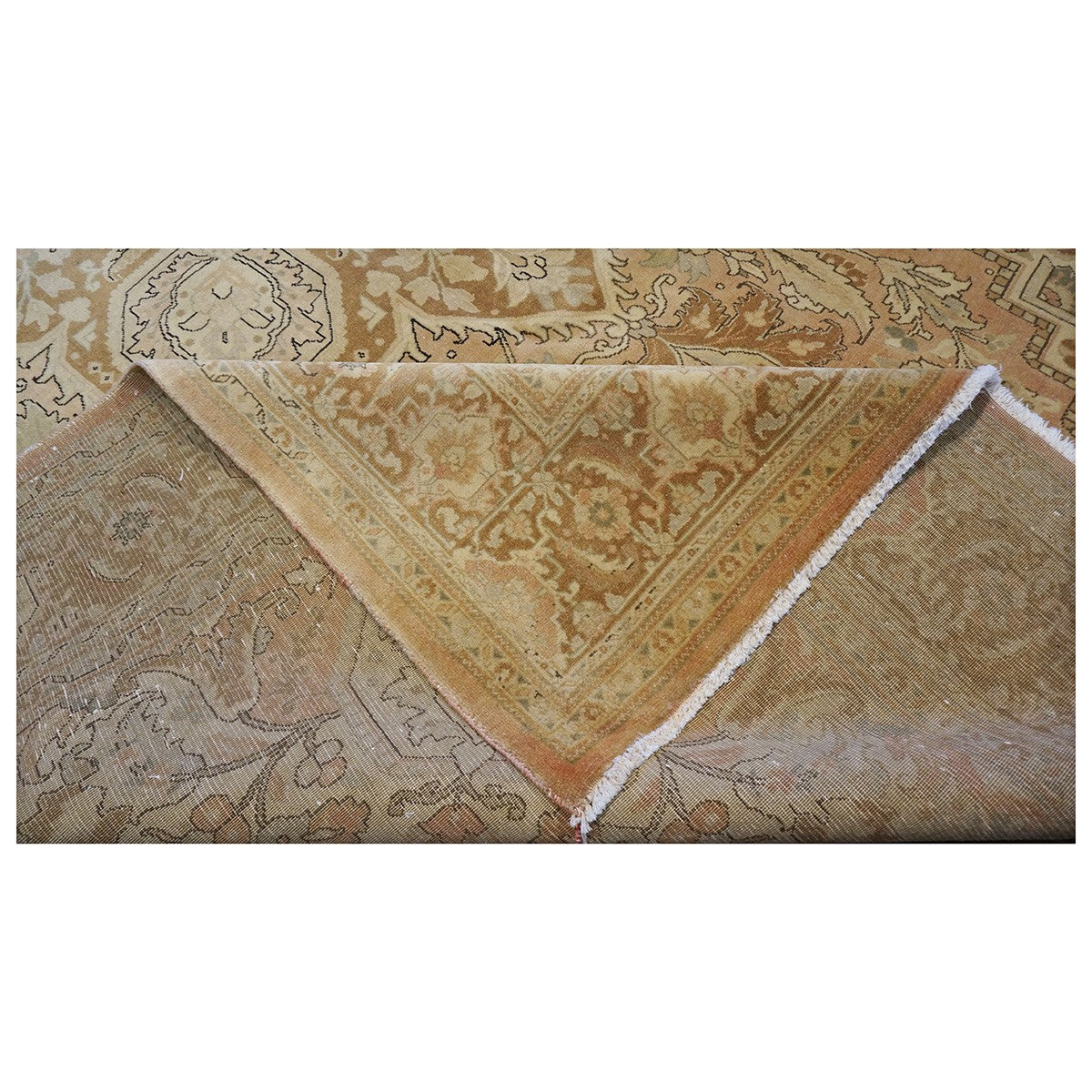 Vintage Persian Tabriz 9X13 Brown & Tan Area Rug #9901250 image 6