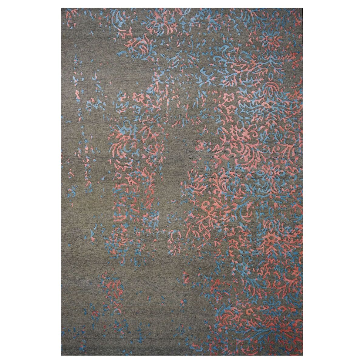 Area Rugs: #9902314 Modern Wool and Silk 6 x 8 Indo Nepal Grey Rug image 0