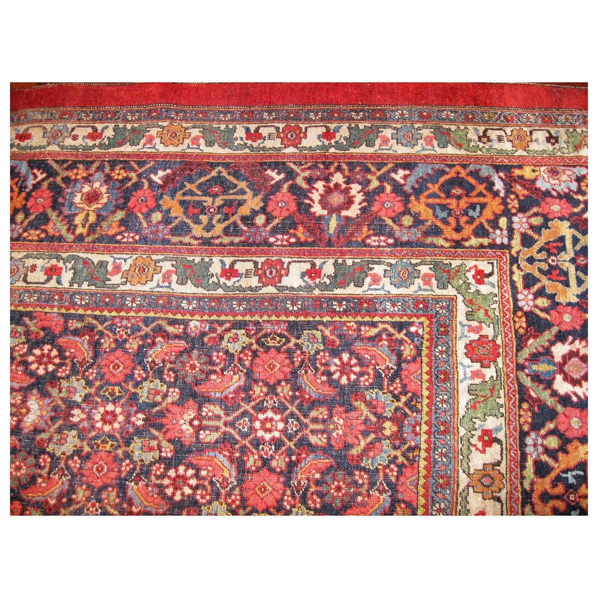 Antique Persian Bijar 12X20 Red Oversize Area Rug #1141300 image 4
