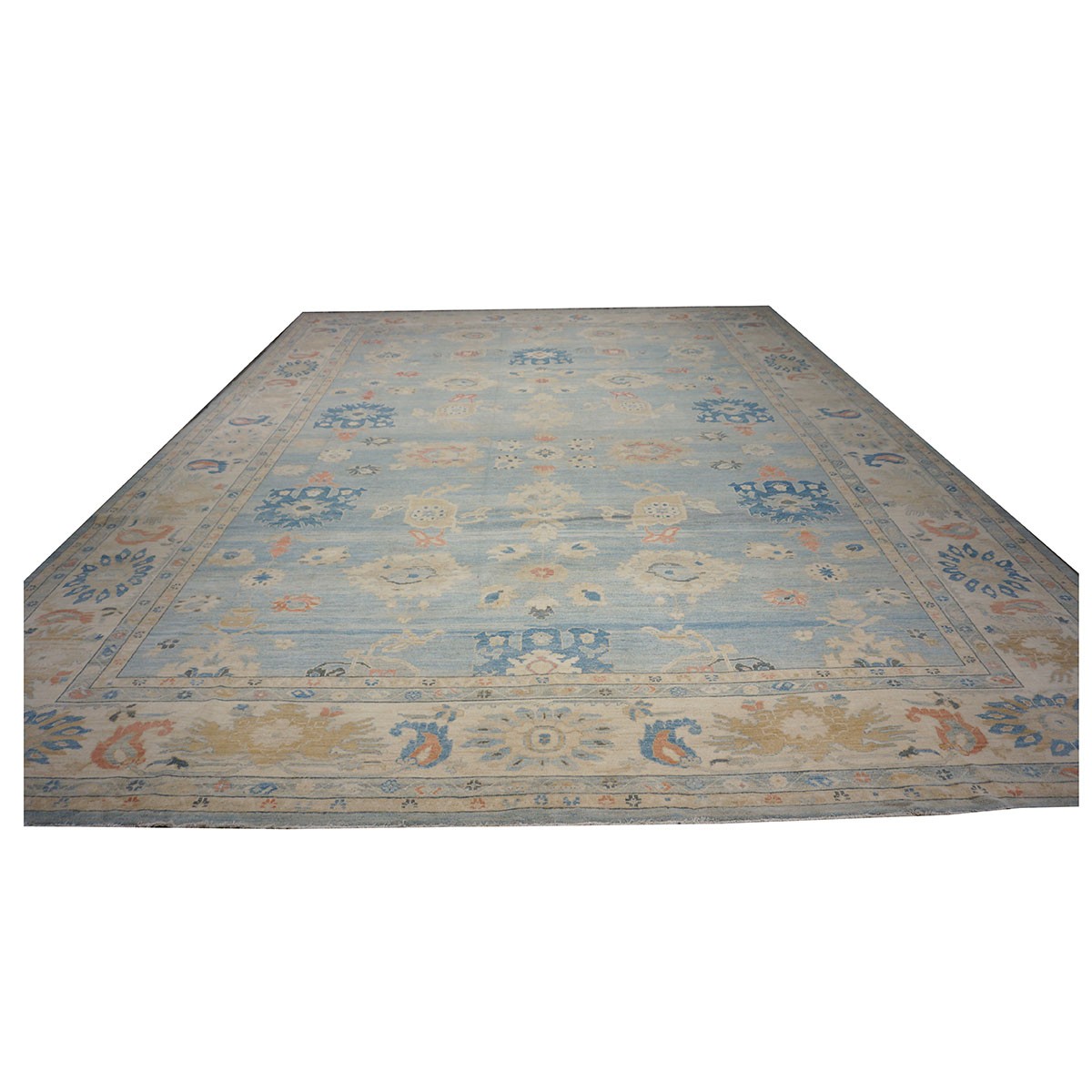 21st Century Sultanabad Master 15x18 Light Blue Handmade Area Rug #1144185 image 1
